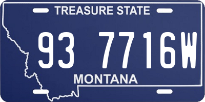 MT license plate 937716W