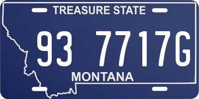 MT license plate 937717G