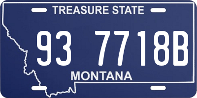 MT license plate 937718B