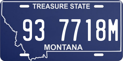MT license plate 937718M