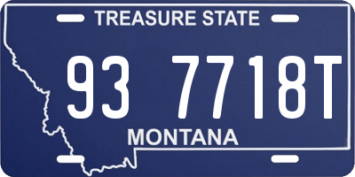 MT license plate 937718T