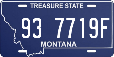 MT license plate 937719F