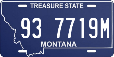 MT license plate 937719M