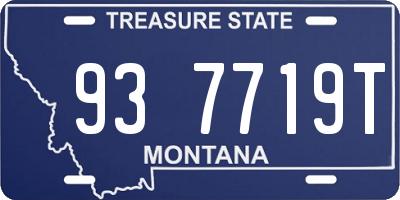 MT license plate 937719T