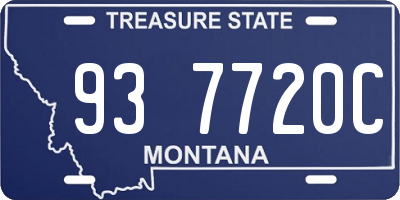 MT license plate 937720C