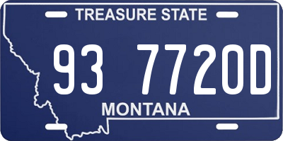 MT license plate 937720D