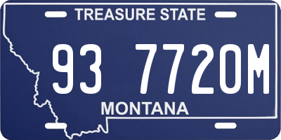 MT license plate 937720M