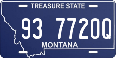 MT license plate 937720Q