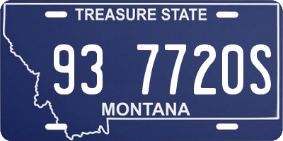 MT license plate 937720S