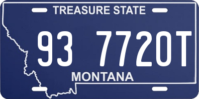 MT license plate 937720T