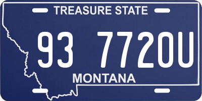 MT license plate 937720U