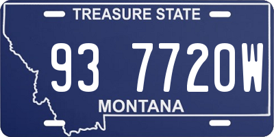 MT license plate 937720W