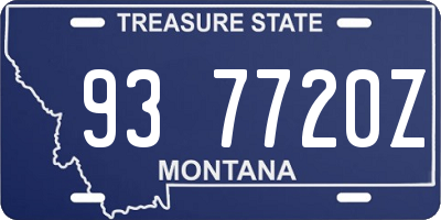 MT license plate 937720Z