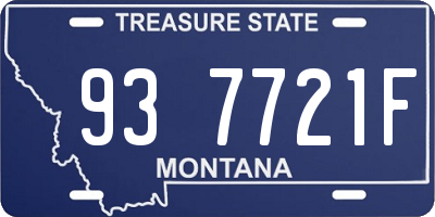 MT license plate 937721F