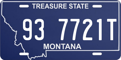 MT license plate 937721T