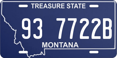 MT license plate 937722B