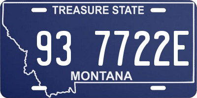 MT license plate 937722E