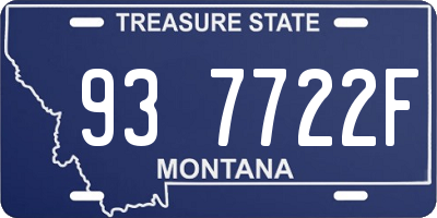 MT license plate 937722F