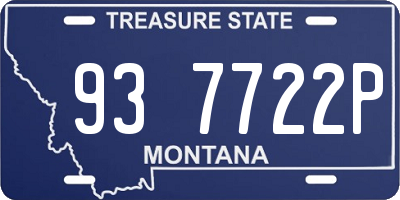 MT license plate 937722P