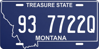 MT license plate 937722Q