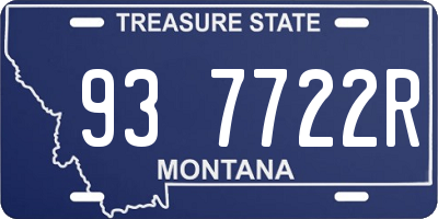 MT license plate 937722R