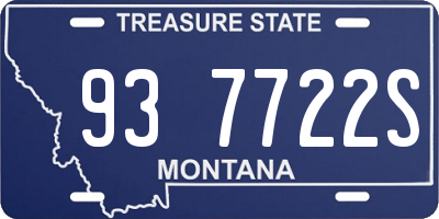 MT license plate 937722S
