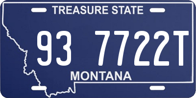 MT license plate 937722T