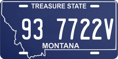 MT license plate 937722V