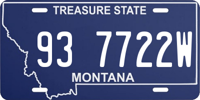 MT license plate 937722W
