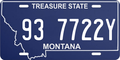 MT license plate 937722Y