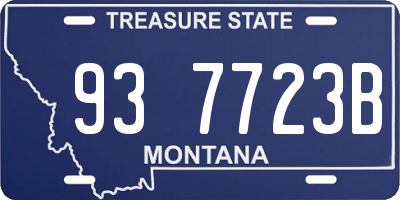 MT license plate 937723B