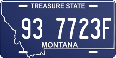MT license plate 937723F