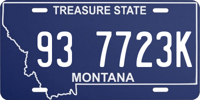 MT license plate 937723K
