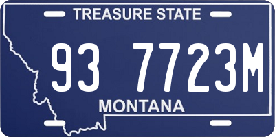 MT license plate 937723M