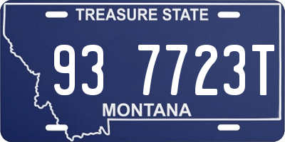 MT license plate 937723T