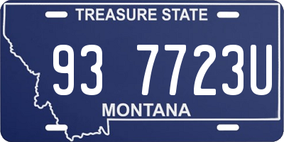 MT license plate 937723U