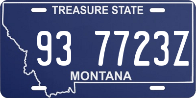 MT license plate 937723Z