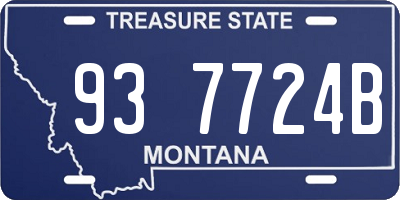 MT license plate 937724B