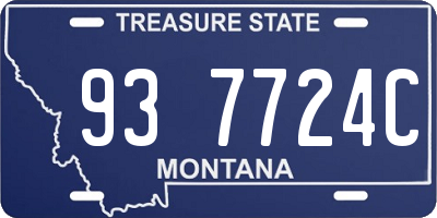 MT license plate 937724C