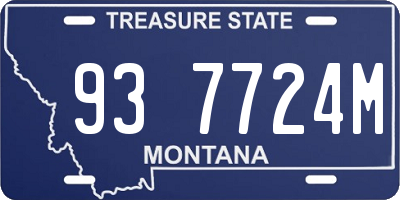 MT license plate 937724M