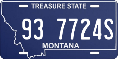 MT license plate 937724S