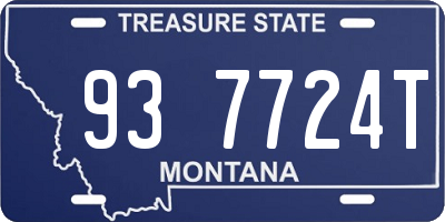 MT license plate 937724T