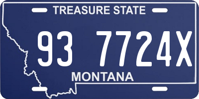 MT license plate 937724X