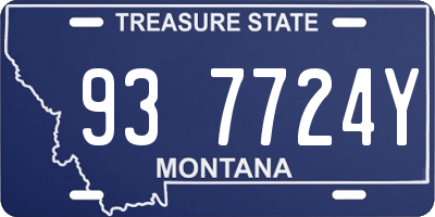 MT license plate 937724Y