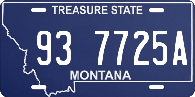 MT license plate 937725A