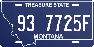 MT license plate 937725F