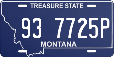 MT license plate 937725P