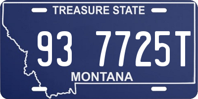 MT license plate 937725T