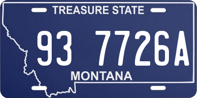 MT license plate 937726A