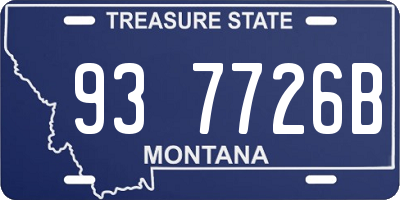 MT license plate 937726B